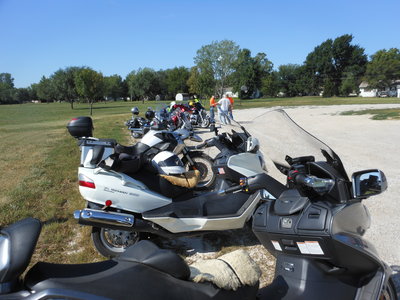 There were bikes parked everywhere.