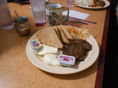 The first breakfast arrived...