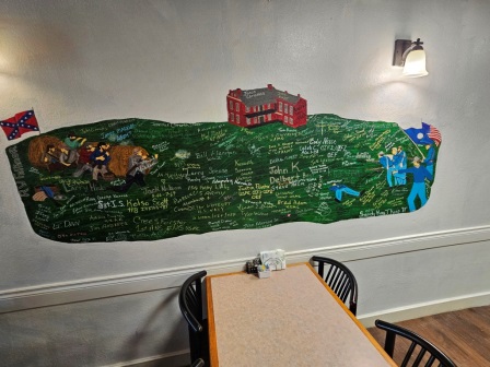 The Lexington mural was signed also.