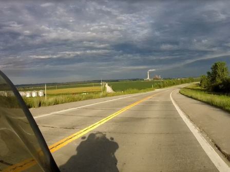 Iatan Power Plant on 59 with the storms just ahead.