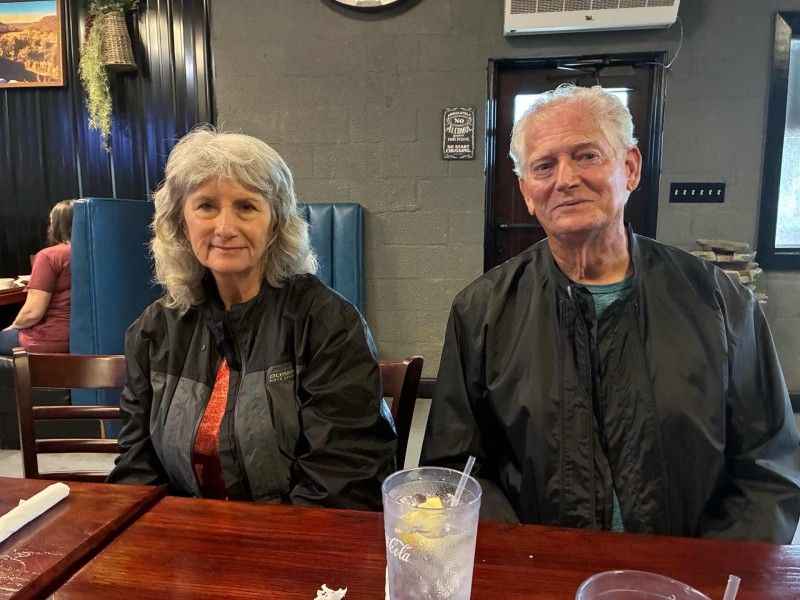 Sure enjoyed visiting with you both today. By the way, Leo said he’ll take a rain check on his free lunch, but will be looking for his comped meal the next time you can join us.