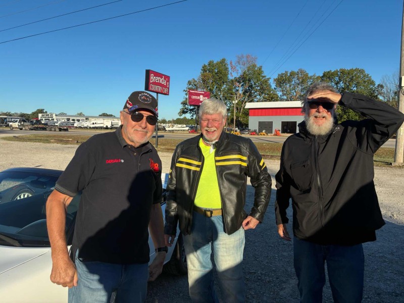 Leo Clegg, Super Dave Hardacker and the one and only Ron Letcher. Thank you Ron for saluting your Ride Director.  Means a lot to me brother.