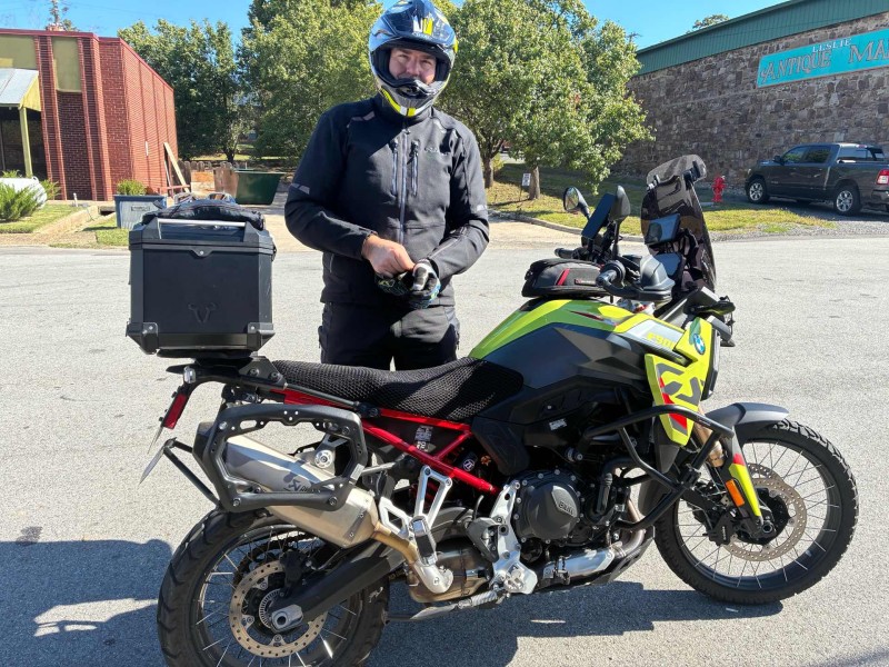 Nice to meet Dan Hills from the Chicago area. He was on a beautiful BMW GS 900.